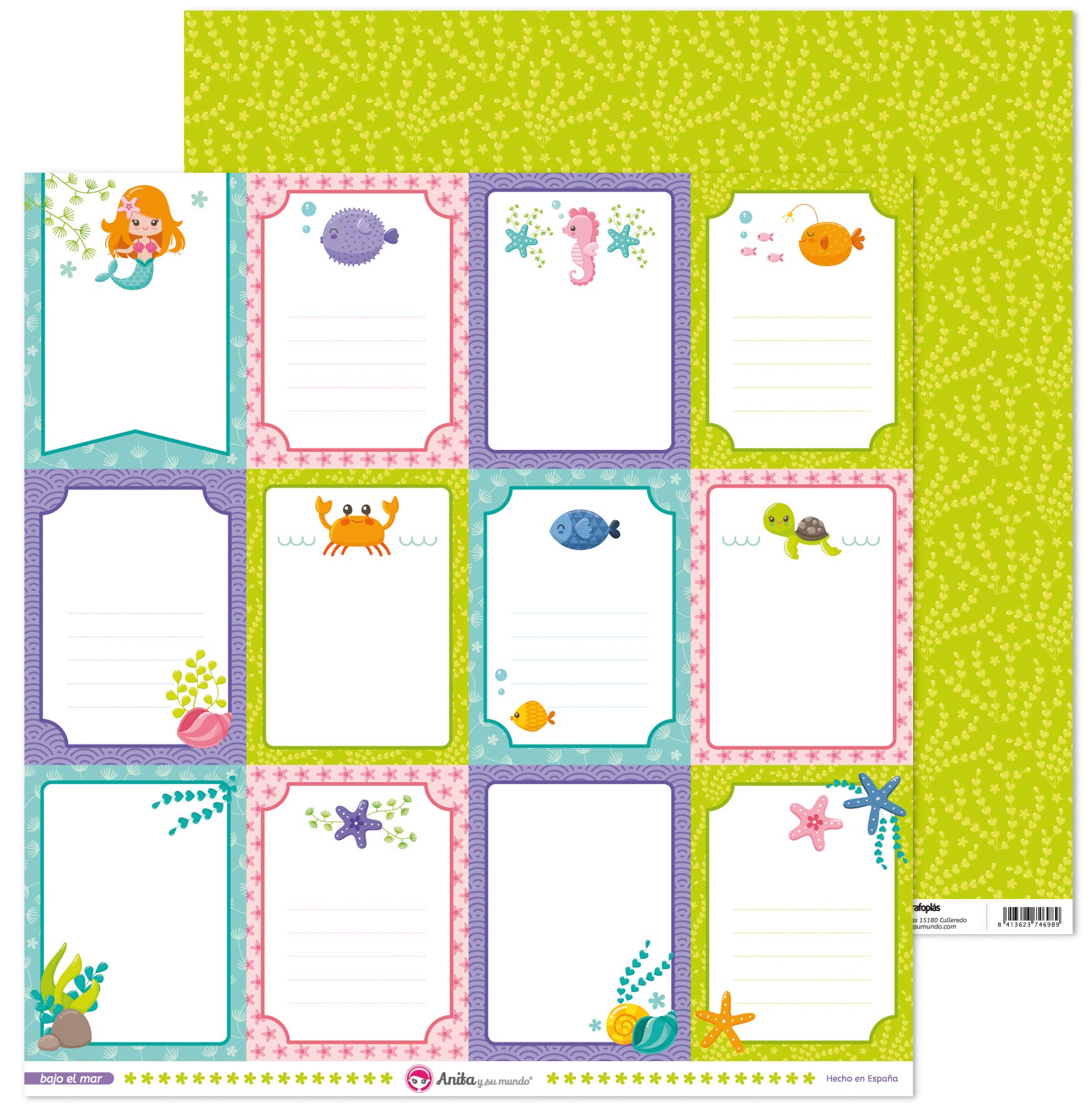 Anita and Su Mundo Collection Under the Sea Scrapbooking Papers, Paper, Cards, 12" x 12"