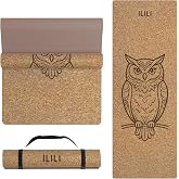 ILILI Cork Yoga Mat Eco-Friendly 1/4 Inch Thick | 72"×26" Natural Cork TPE Exercise Mat, 2 lbs Lightweight Non Slip Mat for H