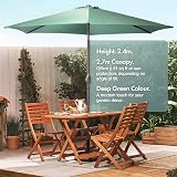 VonHaus Parasol 2.7M Garden Patio Umbrella Sun Shade with Tilt view 3