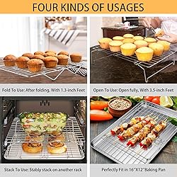 P&P CHEF Cooling Rack Set of 2, 2-Tier Stackable
