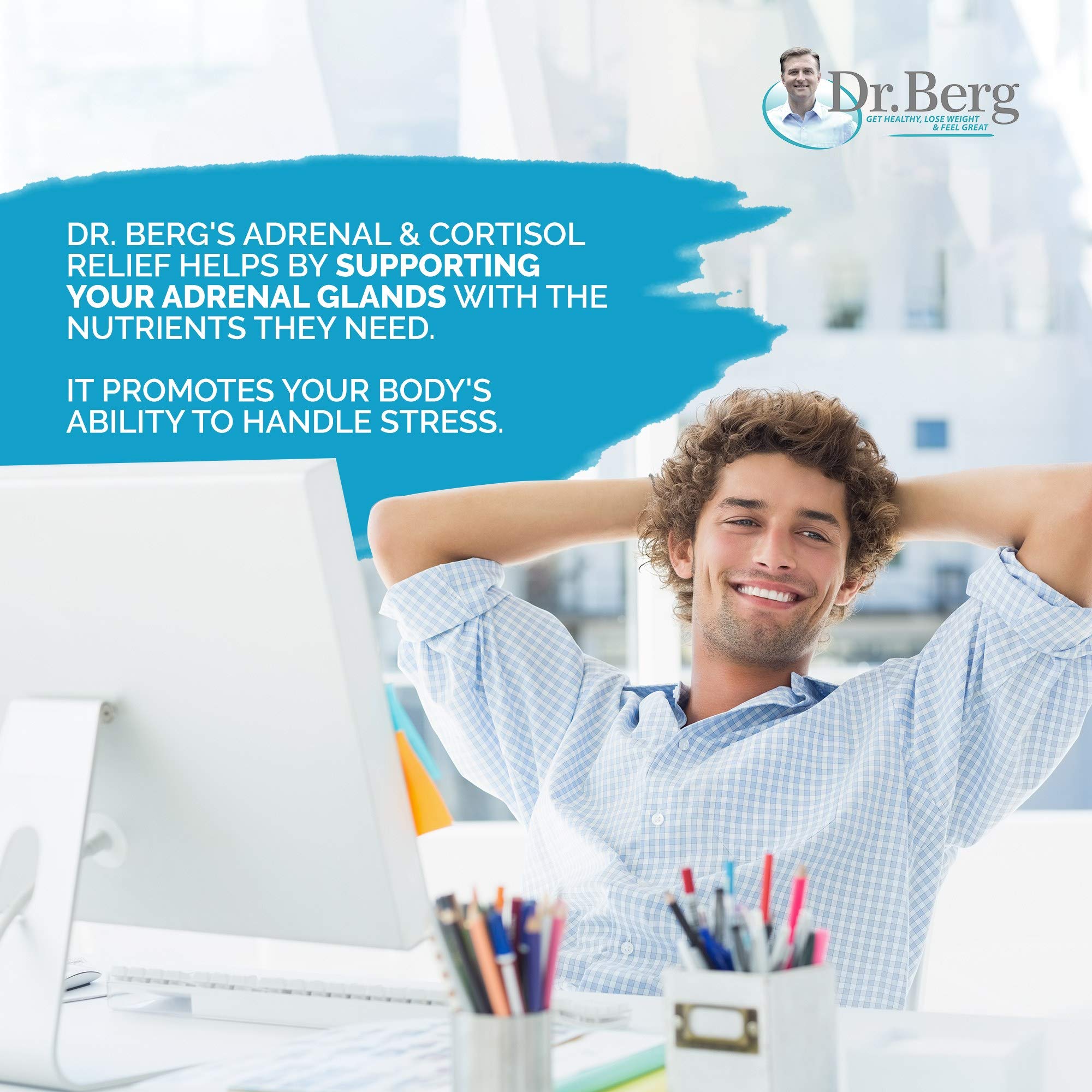 Dr. Berg’s Adrenal & Cortisol Support Supplement Natural Stress