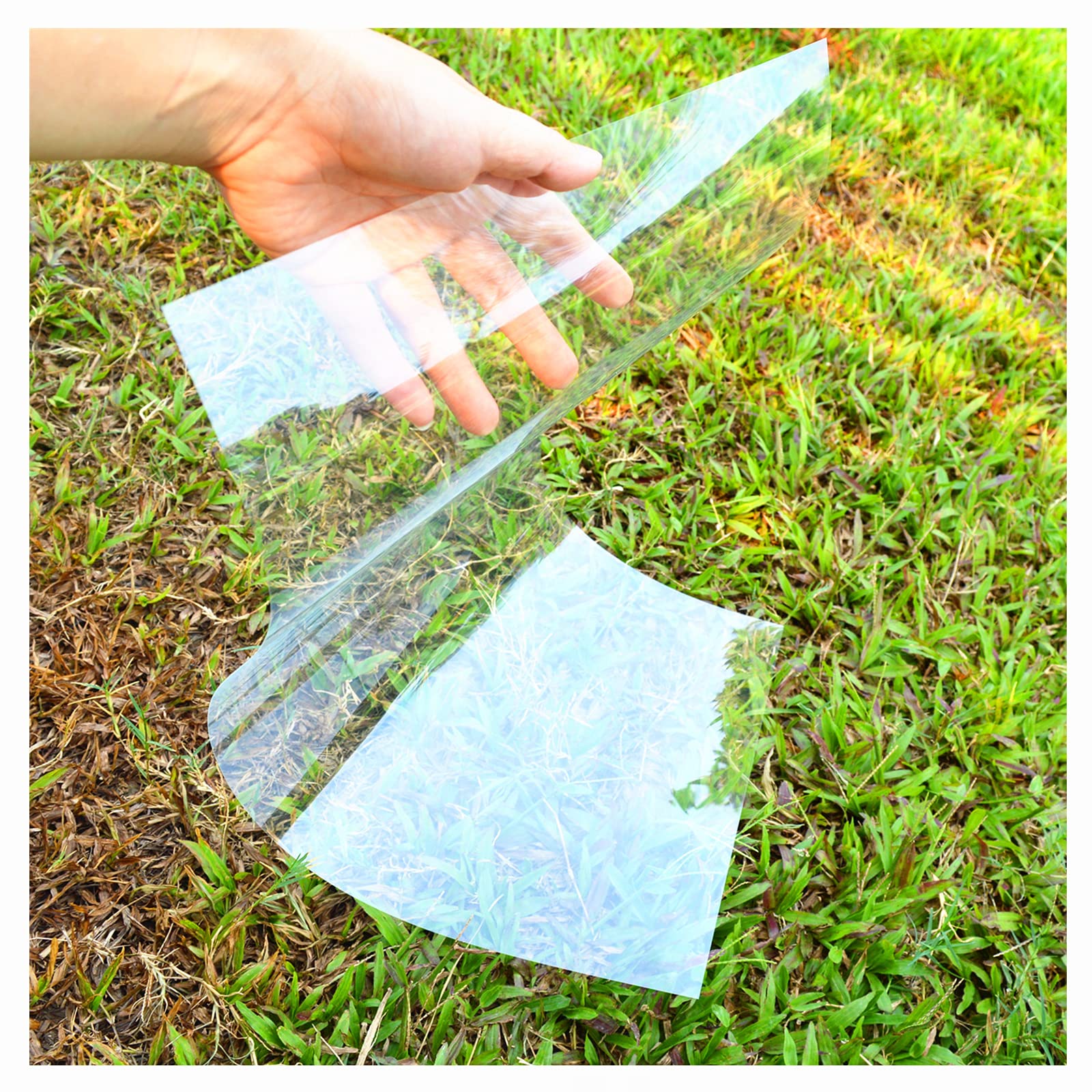 ZHluja 8 Sheets 0.19mm Acetate Mylar Sheet 305 x 610mm Transparent PET Blank Stencil Sheet for Cricut, Silhouette, Craft Template Material
