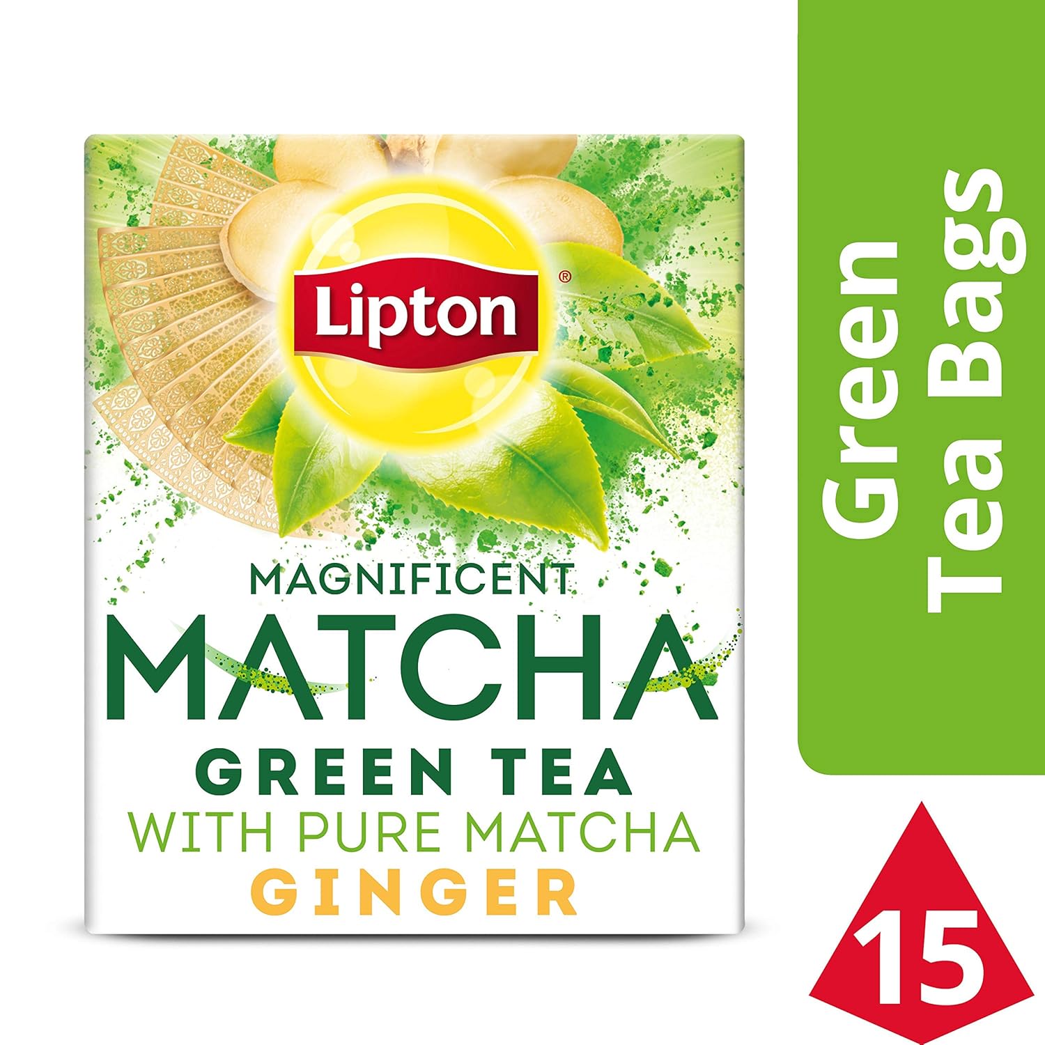Lipton Magnificent Matcha Green Tea Bags, Ginger 15 ct ( Pack Of 4 ) eBay