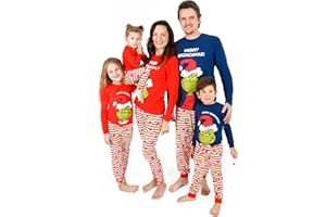 The Grinch Matching Family Christmas Pajamas Adults Kids Snug Fit