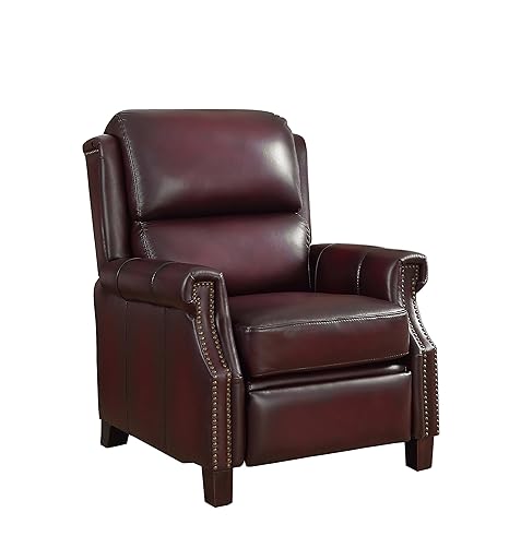 Amazon Com Hydeline Perth Leather Recliner Red Kitchen Dining