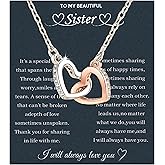 Sister Gifts From Sister Necklaces For 2 Big Sister Little Sister Birthday Gifts 925 Sterling Silver Christmas Gifts With Message Card &Gift Box