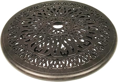 Amazon Com Cast Aluminum Elisabeth Lazy Susan 24 Turntable Rotating Tray Bronze Garden Outdoor