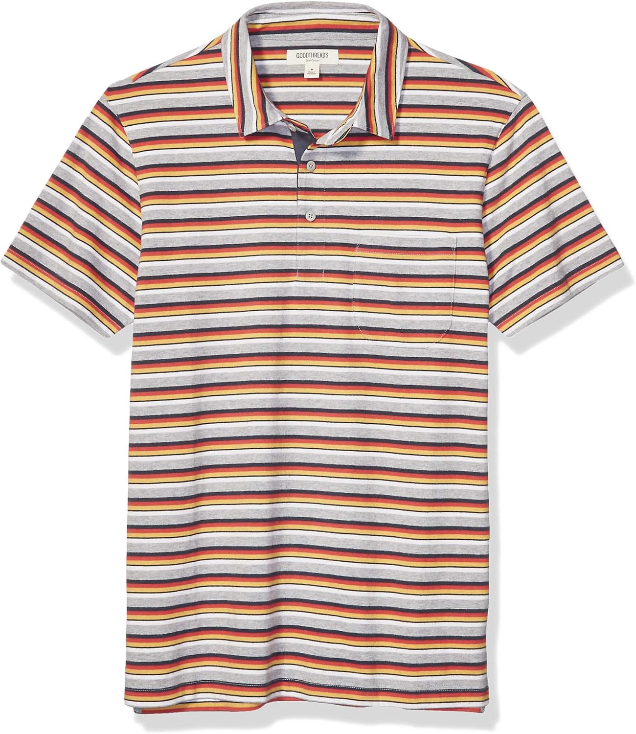  Brand - Goodthreads Men's Short-Sleeve Sueded Jersey Polo: Clothing