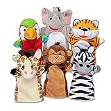 Melissa & Doug Safari Buddies Hand Puppets, Set of