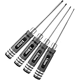 MDLHOBBY RC Hex ScrewDriver Set - 4pcs 1.5mm 2.0mm 2.5mm 3.0mm Hex Allen Screwdriver Kit for RC Car 1/10, Helicopter & Repair Tools, Durable RC Screwdriver Set for Precision Maintenance