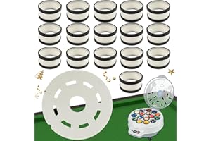 HEIOOM Billiard Ball Cleaning Machine Wool Ring 16 Billiard Ball Cleaner Wool Circle 1 Sheet of Cleaner Felt Long Service Life for Pool Ball Cleaning Machine Replacement Spare Parts