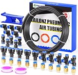TAILONZ PNEUMATIC PU Air Hose 8mm OD 5mm ID 32m 100ft Kit