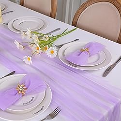 Snowkingdom Lavender Purple Table Runner, 10FT