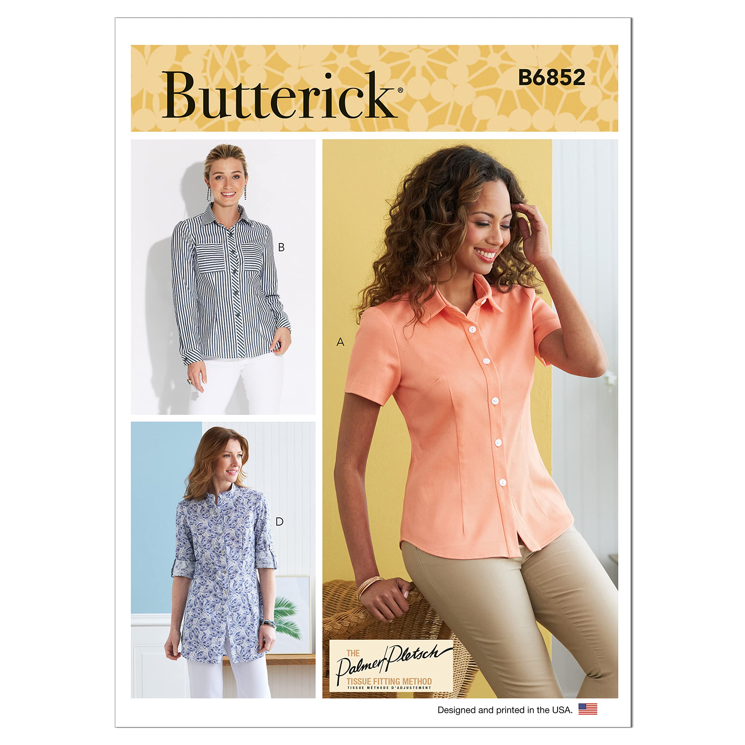 Butterick B6852B5 Misses TOP/Vest B5 (8-10-12-14-16)