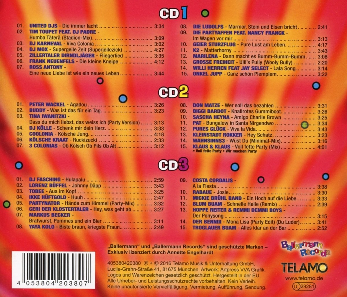 Ballermann Stars Karneval Hits Xxl Import Allemand Amazon Com