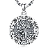 MISTBEE Athena/Medusa/Artemis/Apollo/Hecate/Zeus/Poseidon/Sisyphus Necklace 925 Sterling SIlver Greek Mythology Pendant Jewelry for Men Women Gifts