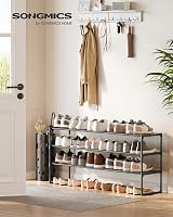 Songmics 3-Tier Shoe Rack Storage Organizer Metal 20-24 Pairs 116x30x55 view 2