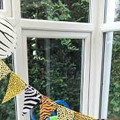 Party Decor Safari Animal King of the Jungle Themed Bunting Banner 15 ...