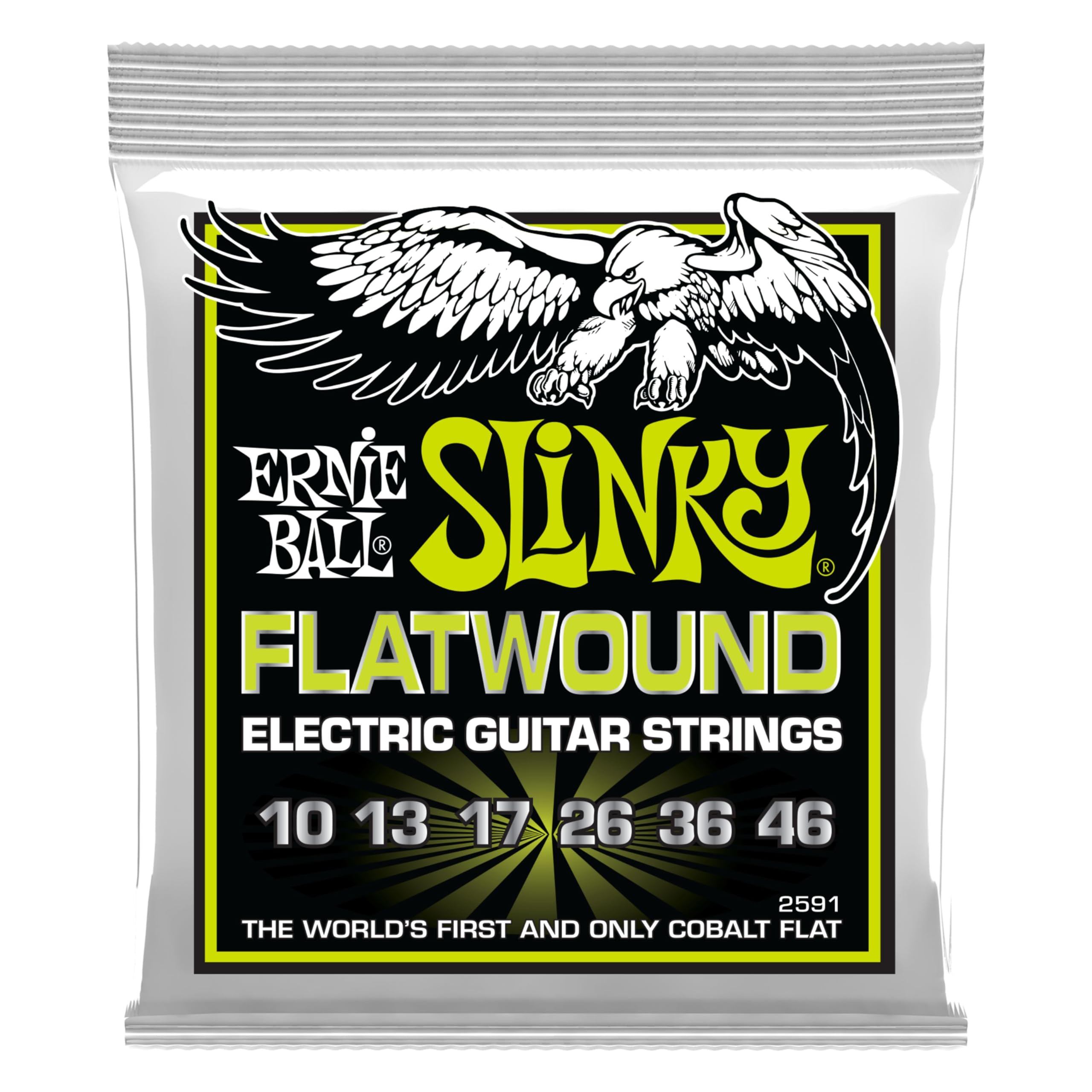 Ernie Ball Regular Slinky Flatwound Electric Guitar Strings 10-46 Gauge (P02591)
