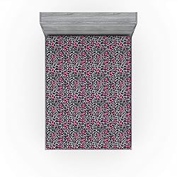 Ambesonne Leopard Print Fitted Sheet, Savannah