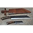 Gneric Ocean Axis Supplies Serbian Meat Cleaver Hand Forged Heavy Duty Bone Chopper Full Tang Butcher Knife High Carbon Steel Chef's Knife Custom Made Rail Track Forged Viking Style Seax Knives Combo