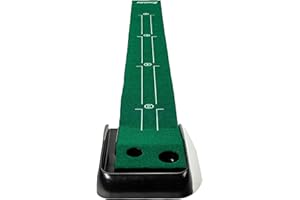 Franklin Sports Indoor Golf Putting Green – Portable Authentic 9 Foot Mat with Auto Ball Return – Golf Training Aid & Putting Practice Game – Real Course Feel (92049X)