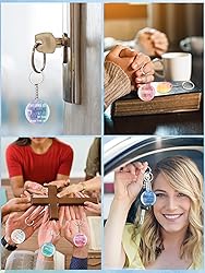 Janmercy 120 Pcs Acrylic Christian Keychain Floral