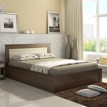 Spacewood Denver Queen Size Bed with Storage (Woodpore, Moldau Akazia)