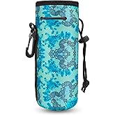 ALEIFLE Water Bottle Carrier,Insulated Neoprene Water Gym Travel bottle Holder Bag Protector Sleeve Case Pouch Cover 0.6L or 0.75L, Great for Stainless Steel Bottles (Blue)