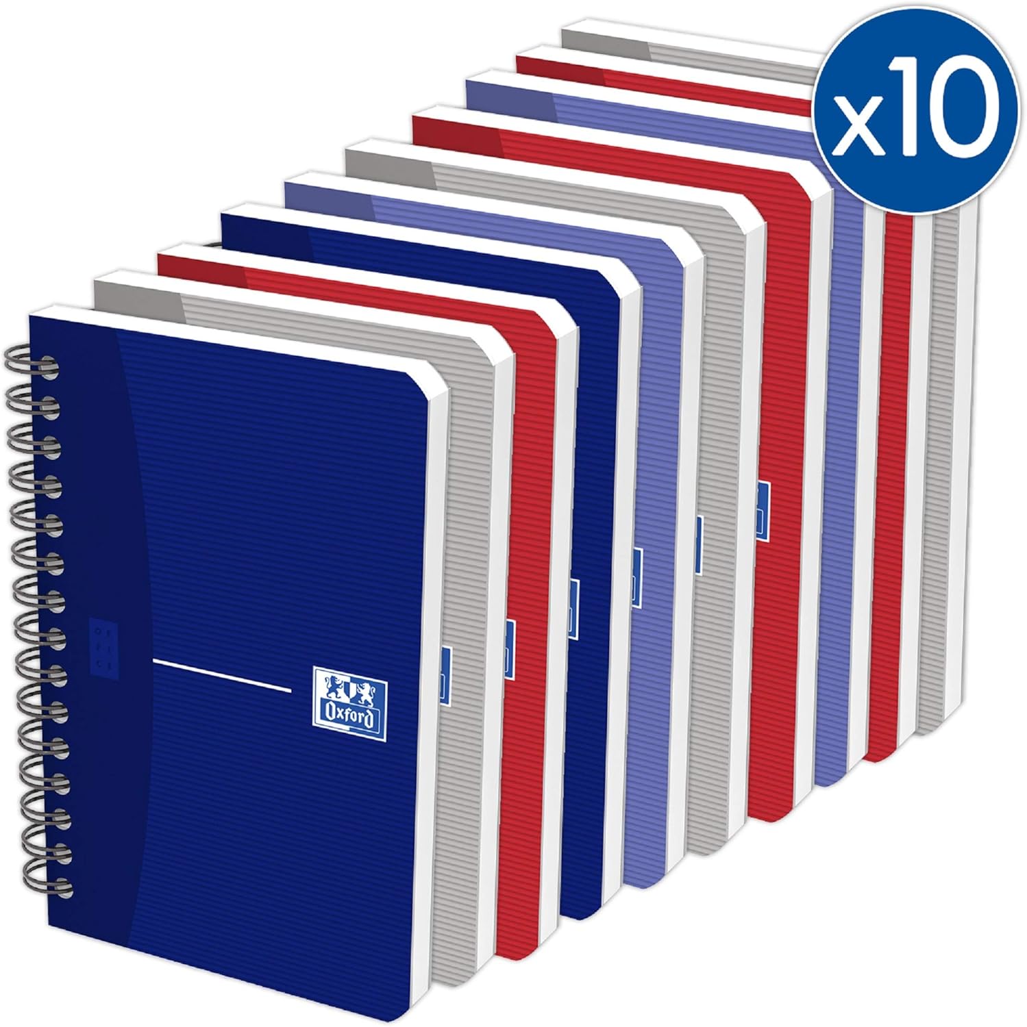 Oxford Office Notebook Wirebound 180pp 90gsm 90x140mm Assorted Ref 400005630 [Pack 10]