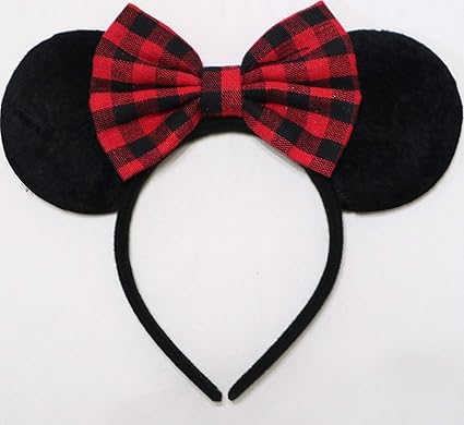 plaid mickey mouse hat