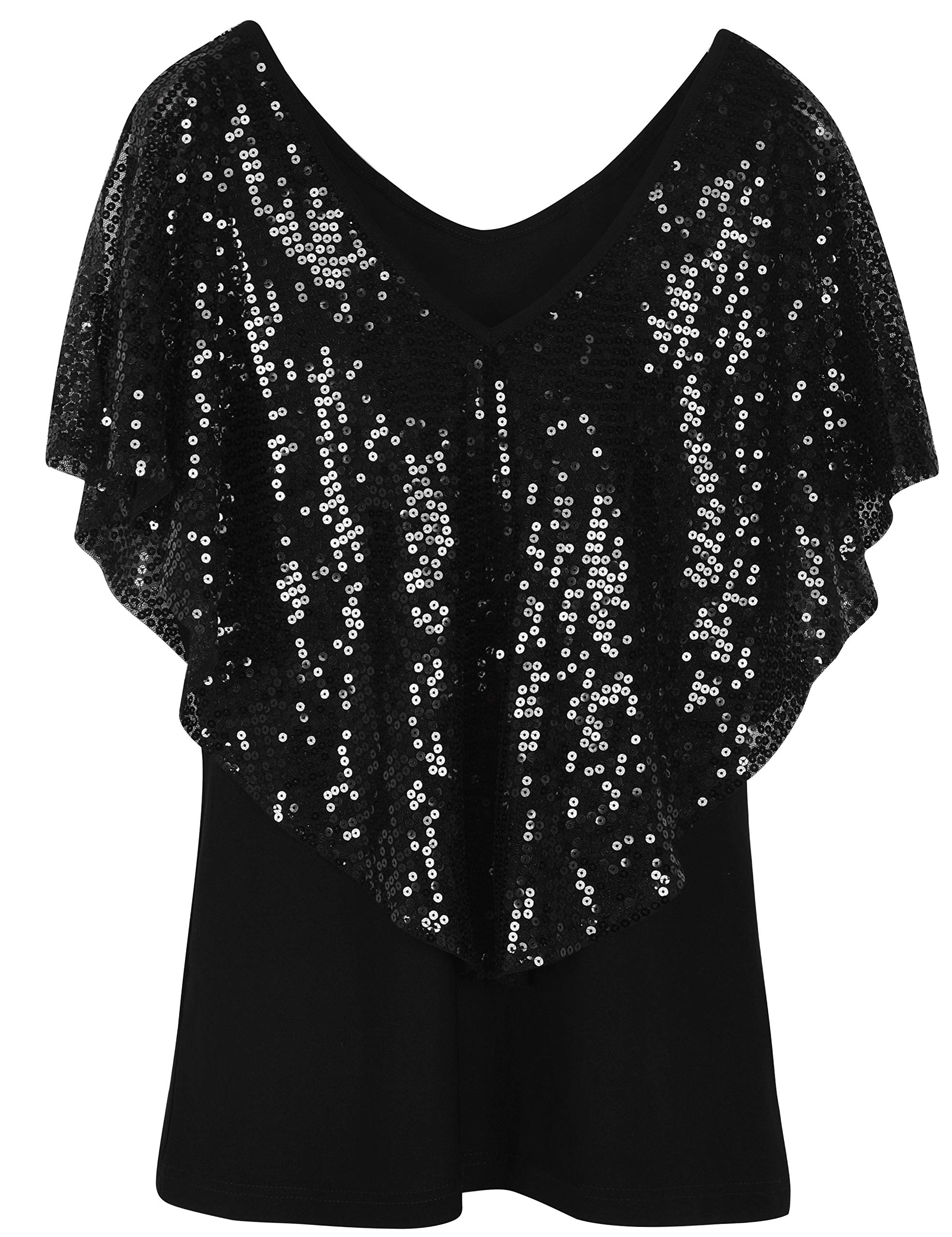 cold shoulder sparkly tops