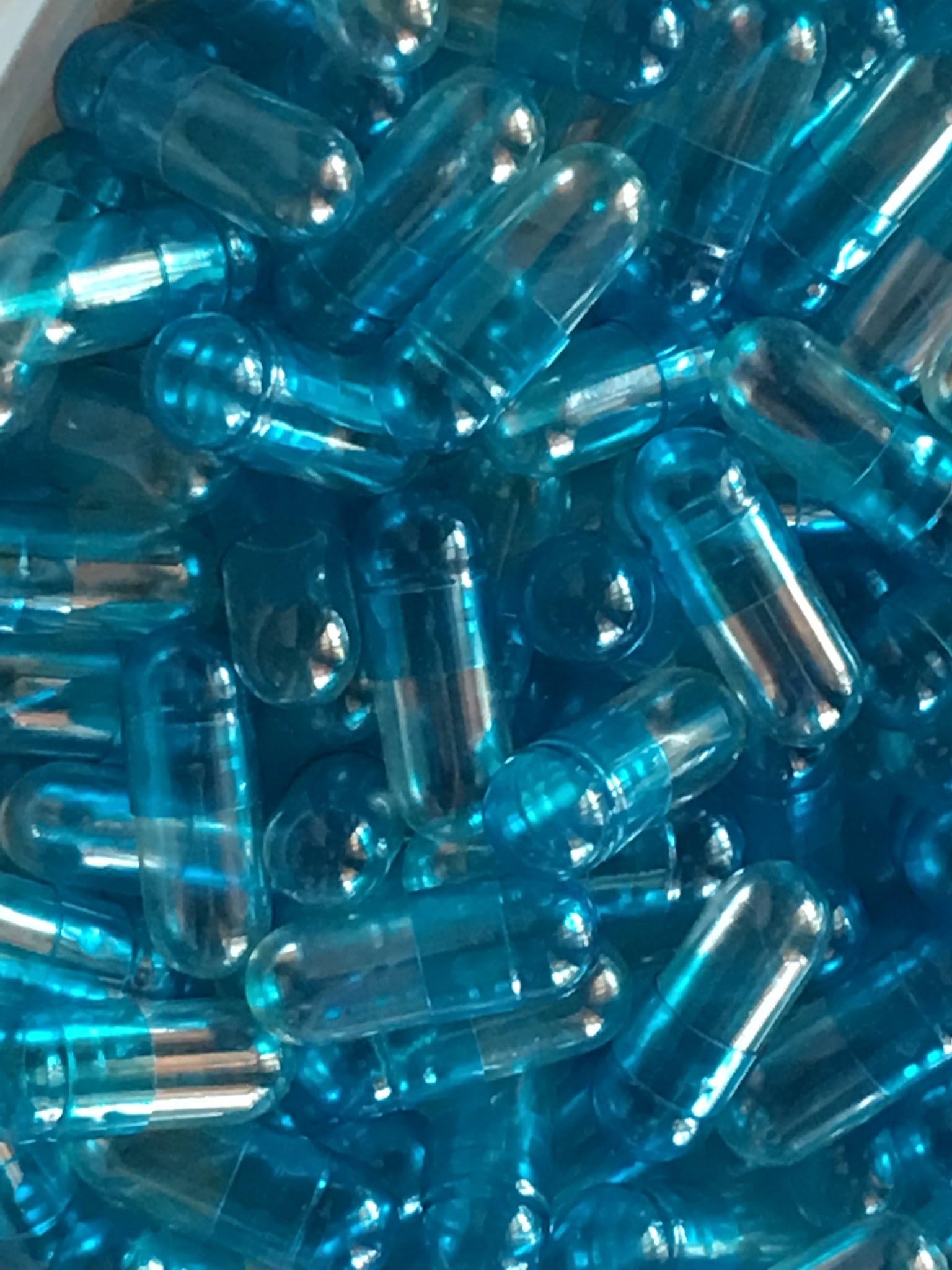 Translucent Blue/Clear Empty Gelatin Capsules Size 5 (1000)