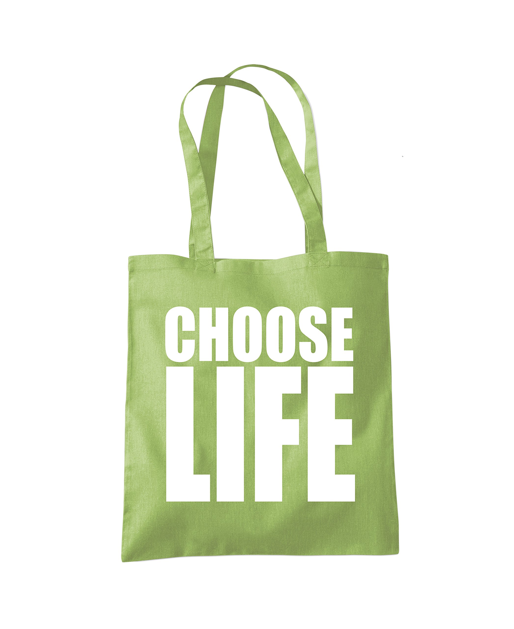 Choose Life - Tote Shopper Fashion Bag - Kiwi Green