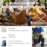 TuDou Portable Fire Pit Camping Outdoor Folding Firepit with Gloves Bag view 3