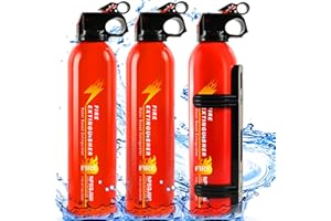 CERMUG Fire Extinguisher for Home, Car Fire Extinguisher with Mount, Portable Kitchen Fire Extinguisher for A, B, C, K Category, 620ml Water-Based Fire Extinguisher for Car Truck Boat Home Office(3 Pack)