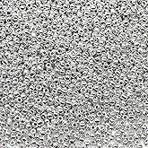 Bala&Fillic Opaque Silver Color 3mm Seed Beads About 3600pcs/100Grams in Bag, 8/0 Glass Craft Beads for Making Bracelet and Necklace (Silver)