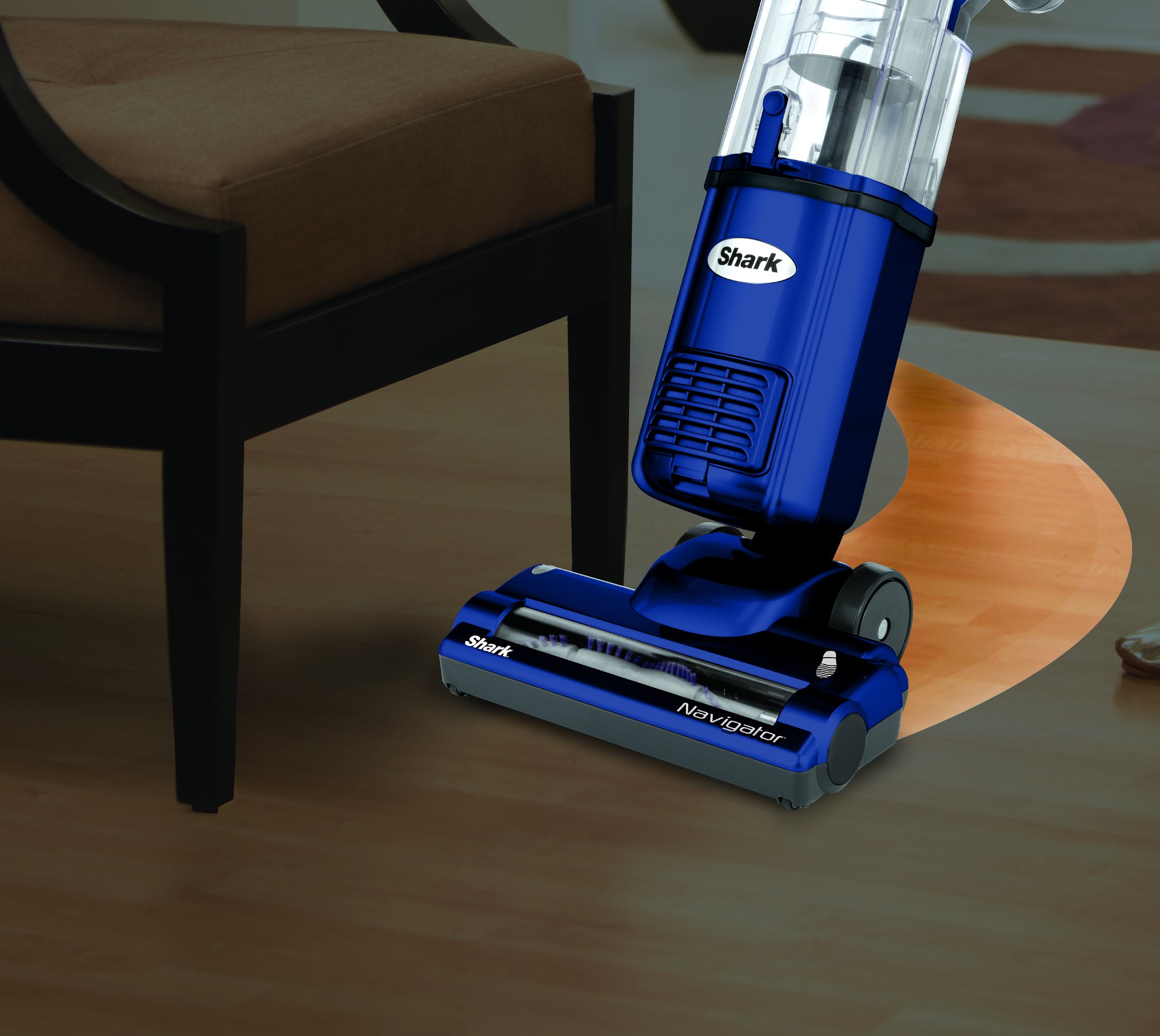 Shark NV105 Navigator Light Upright Vacuum with Large Dust Cup Capacity, Duster Crevice Tool & Upholstery Tool for Dependable Multi-Surface Cleaning, Blue