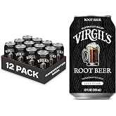 Virgil's Naturally Bold Handcrafted Root Beer Soda, 12 Pack (12 fl oz Cans) | Caffeine-Free Root Beer with Cane Sugar &amp; 15 Roots &amp; Spices Blend, No Artificial Flavors or Preservatives, Gluten Free