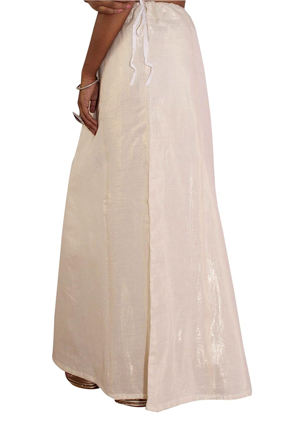 s.k. textiles women's cotton silk shimmer petticoat with lining (white , 44)