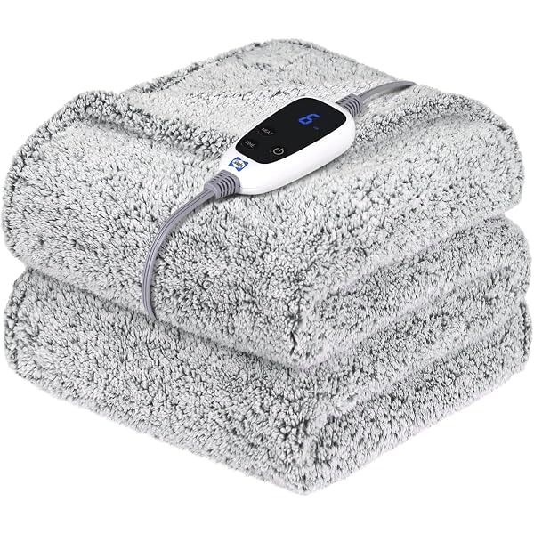 Amazon.com: Bedsure Heated Blanket Throw, Textured Fleece Electric Blanket,  Fast Heating Electric Blanket with 6 Heating Levels, 4 Time Settings, and  Adjustable 3-Hour Auto-Off (50x60 inches, Dark Grey) : Home u0026 Kitchen