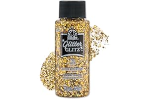 FolkArt Glitter Glitz Acrylic Craft Paint, Gold, 2 fl oz