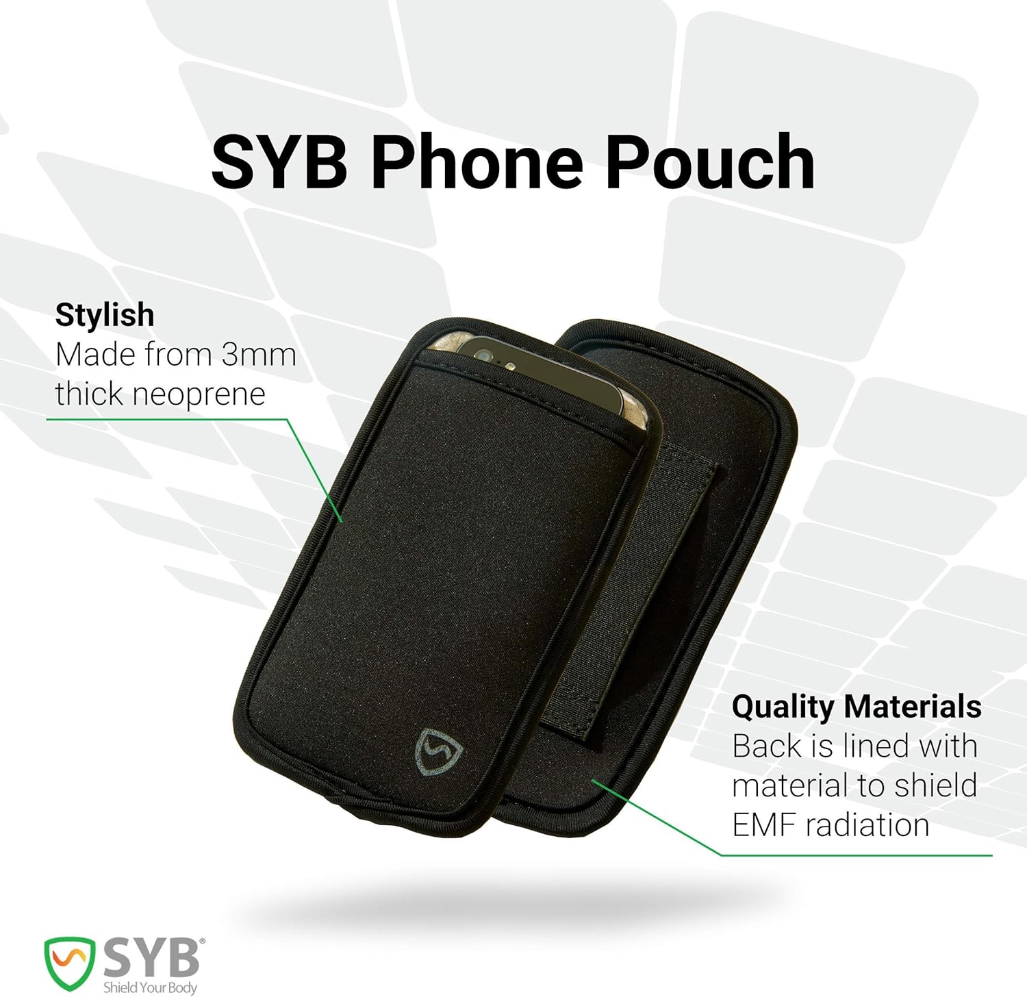 Shield Your Body Anti-Radiation Phone Pouch, EMF Blocking Sleeve, Black, Regular - Image 3