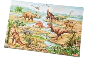 Melissa & Doug Dinosaurs Floor Puzzle, 48 pc Jumbo Jigsaw Puzzle, Educational Screen Free Activity for Toddler, Preschoolers 
