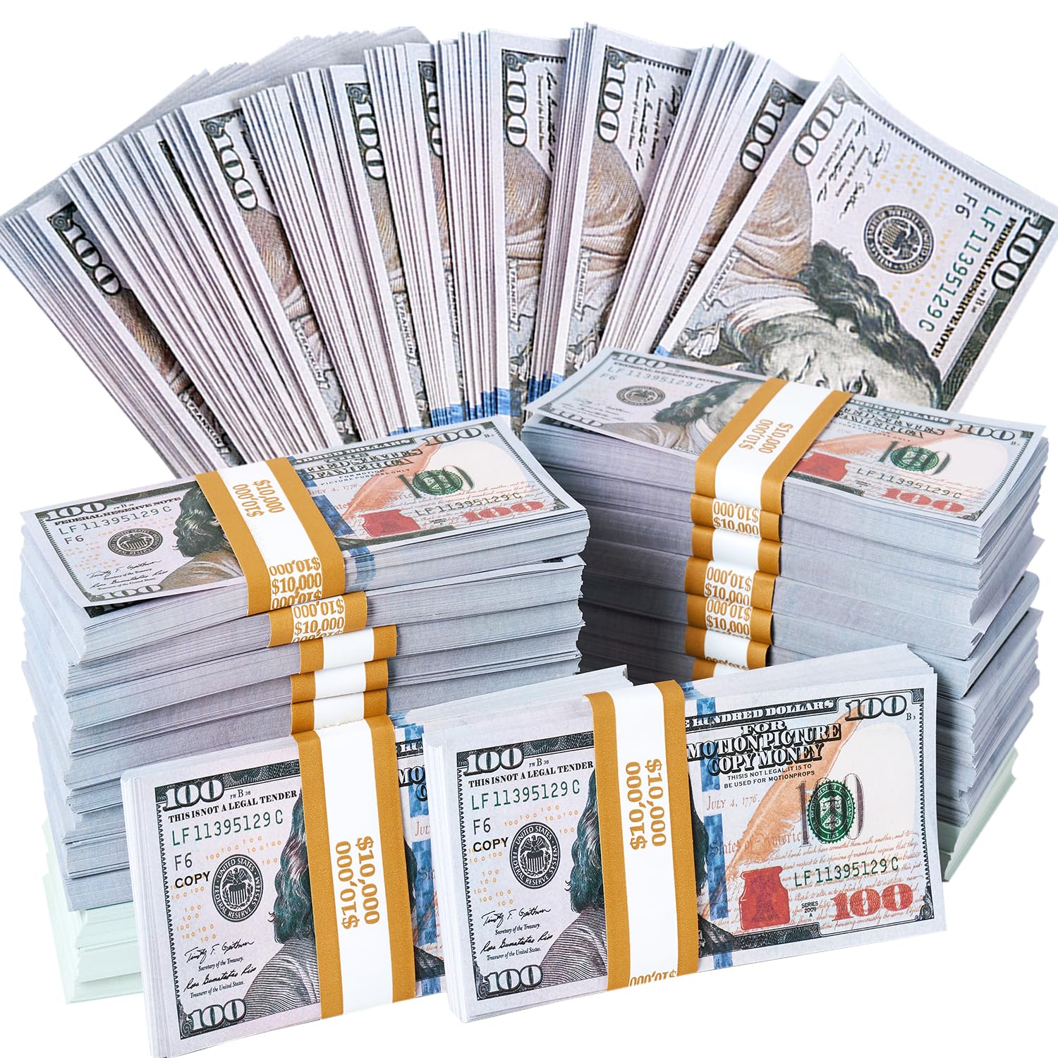 cardly $100 FAKE MONEY, PROP MONEY DOLLARS | UK COMPANY | 100 FULL PRINT | $10,000 Stack | For Movies, Advertising, Play, Party, Supreme, Gun, Fancy Dress, Casino Games