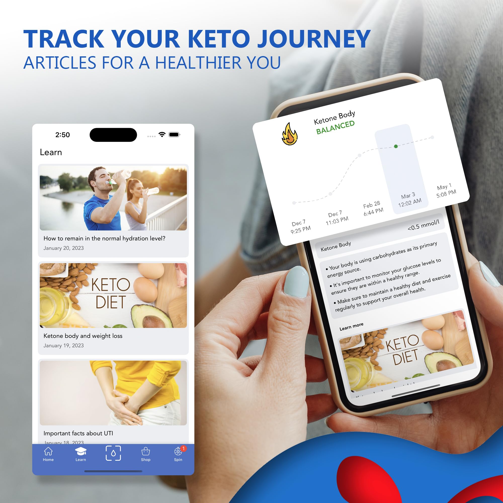 Mobile App Urine Test Strips -Trusted at Home Sodium, Salinity, Magnesium, Calcium, Electrolytes, Hydration, pH, Vitamin C, Protein, Keto Urinalysis Test Kit - Strength Kit (6 Strips)