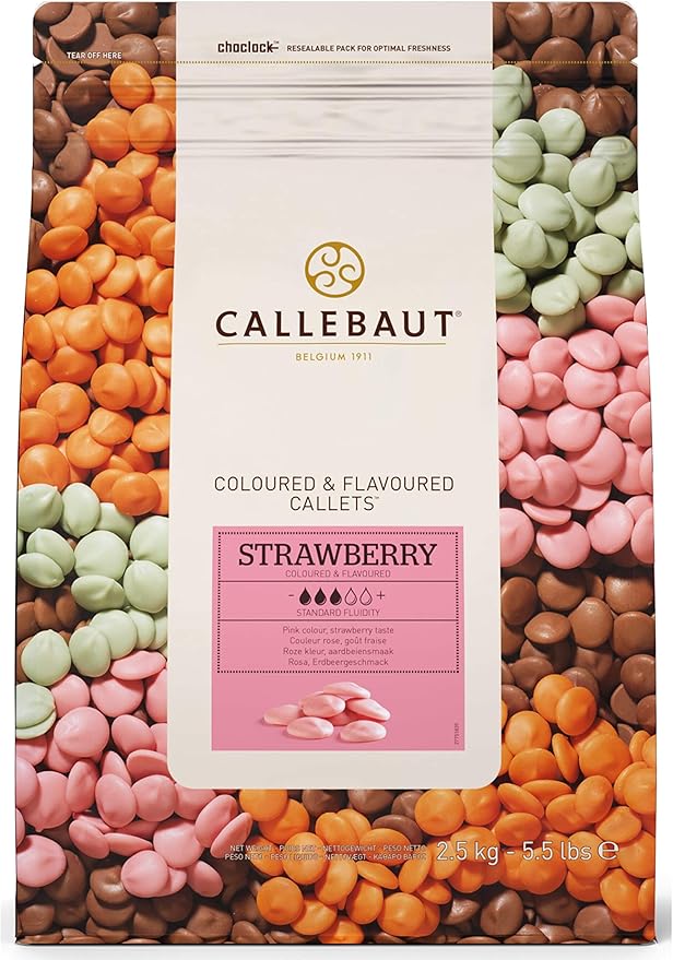 Callebaut Strawberry Flavoured Chocolate Drops 4x2.5kg Amazon.co.uk