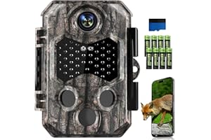 Trail Cameras WiFi 84MP 4K, Game Camera with 8 Batteries and 32G SD Card, IP67 Waterproof, 130°Wide Angle, Trail Cam Sends Pi