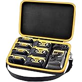 Extra Large Battery Storage Holder Case for DEWALT 20V/ 60V MAX XR Battery &Charger, Tool Batteries Pack Carrier Box for 20V 60V 2.0/3.0/4.0/5.0/6.0/9.0-Ah Batteries, Adapter - Black Inside