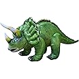 Jet Creations Inflatable 43” Long Triceratops Dinosaur Toy, Green Prehistoric Animal, Garden Decor, Photo Prop, Jurassic Theme Decoration1pc